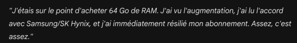 Réaction de consommateur 2 Réaction de consommateur 2